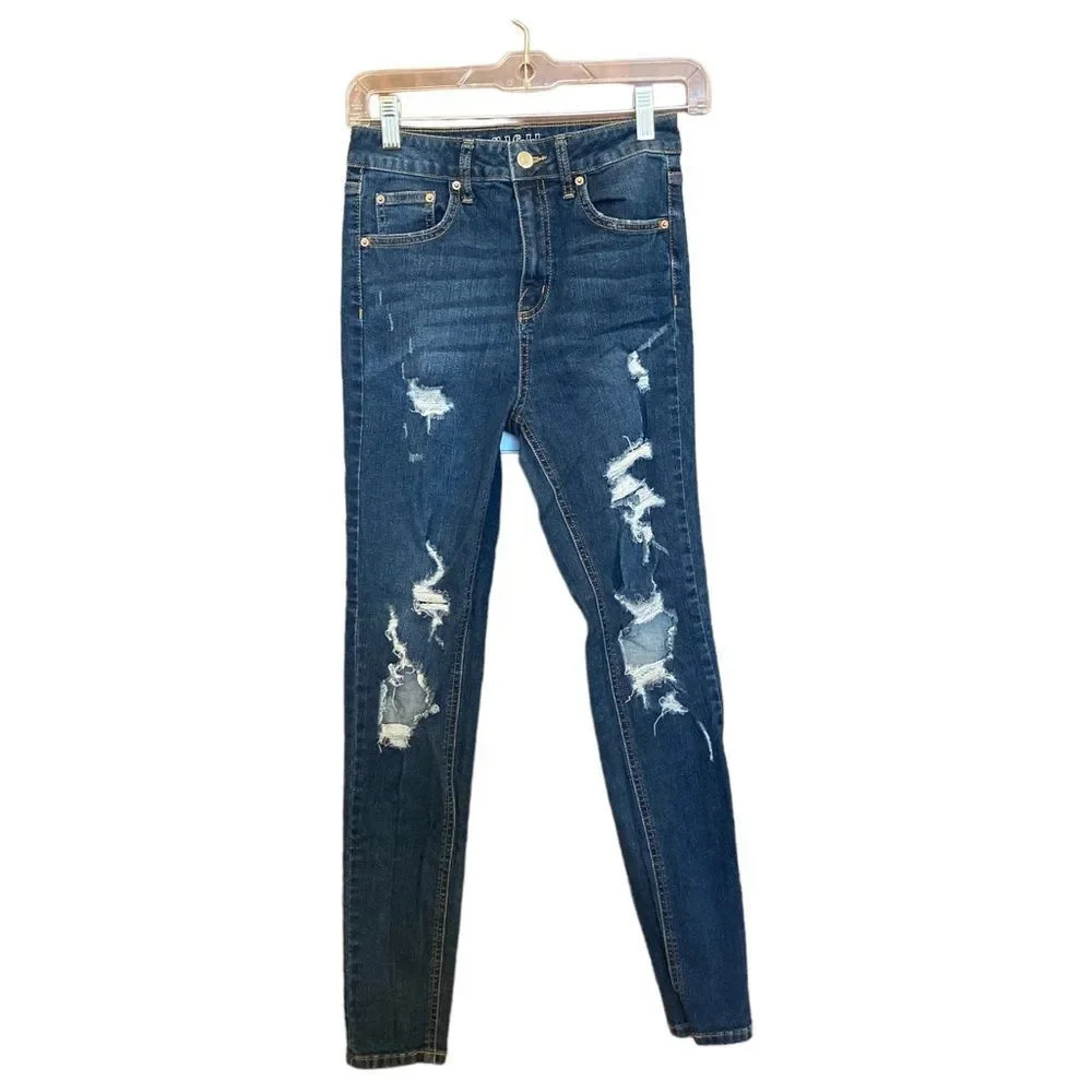 WILD FABLE High Rise Skinny Jeans Size 2 Distressed